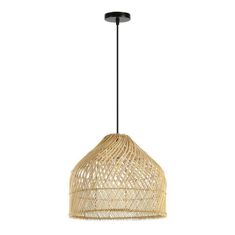 IMMAX BOHO PELO designové závěsné svítidlo, D40cm, E27, přírodní ratan