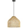 IMMAX BOHO PELO Design-Pendelleuchte, D40cm, E27, natürliches Rattan