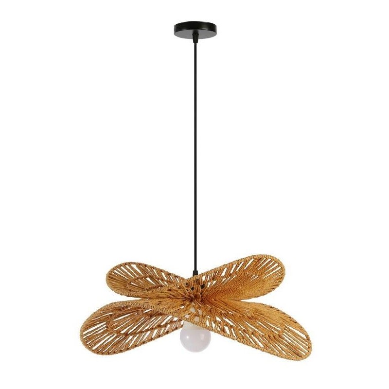 IMMAX BOHO MARIPOSA designové závěsné svítidlo, D50cm, E27, přírodní juta