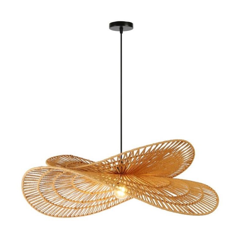 IMMAX BOHO MARIPOSA designové závěsné svítidlo, D80cm, E27, přírodní juta