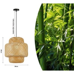 IMMAX BOHO HILO designové závěsné svítidlo, D38cm, E27. bambus