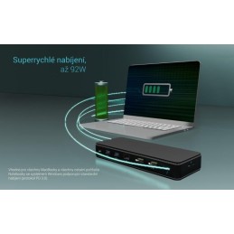 I-tec dokovací stanice Gen3 Thunderbolt4 2x Display, 7x USB, 2.5 GLAN, Power Delivery 92 W