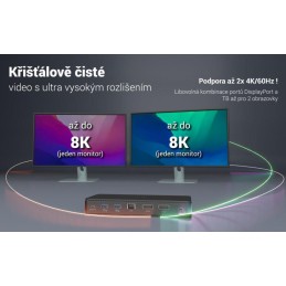 I-tec dokovací stanice Gen3 Thunderbolt4 2x Display, 7x USB, 2.5 GLAN, Power Delivery 92 W