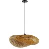 IMMAX BOHO HILO Designer Pendelleuchte, D60cm, E27, Bambus