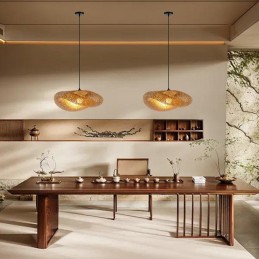 IMMAX BOHO HILO designové závěsné svítidlo, D60cm, E27, bambus