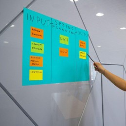 SYMBIO elektrostatické popisovatelné fólie Symbioflipcharts/ 500x700 mm/ žluté/ 25 pack