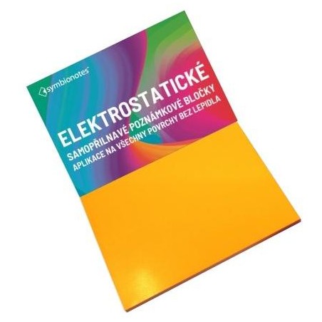 SYMBIO elektrostatické poznámkové bločky Symbionotes/ 190x100 mm/ oranžové/ 100 pack
