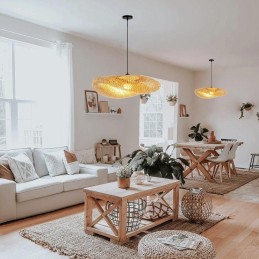 IMMAX BOHO HILO designové závěsné svítidlo, D80cm, E27, bambus