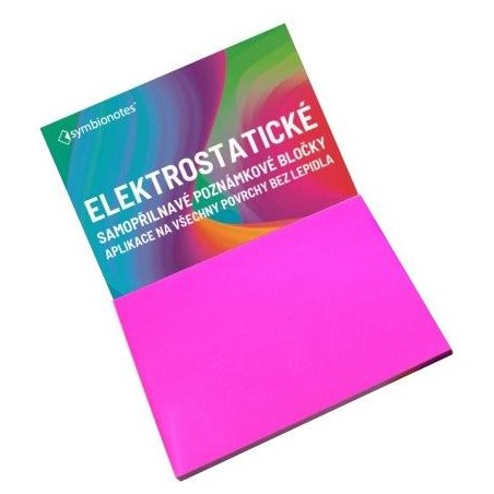 SYMBIO elektrostatické poznámkové bločky Symbionotes/ 190x100 mm/ růžové/ 100 pack