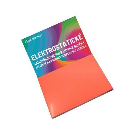 SYMBIO elektrostatické poznámkové bločky Symbionotes/ 190x100 mm/ červené/ 100 pack