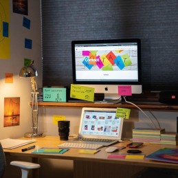 SYMBIO elektrostatické poznámkové bločky Symbionotes/ 70x100 mm/ žluté/ 100 pack