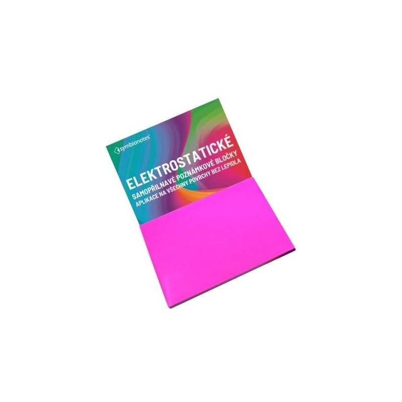 SYMBIO elektrostatické poznámkové bločky Symbionotes/ 70x100 mm/ růžové/ 100 pack