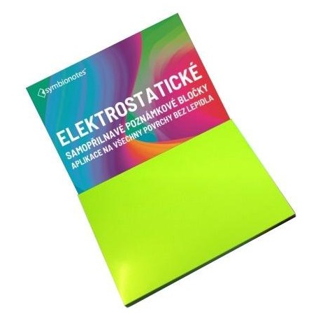 SYMBIO elektrostatické poznámkové bločky Symbionotes/ 70x100 mm/ zelené/ 100 pack