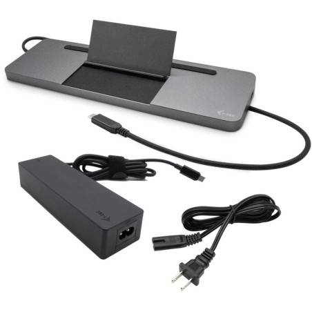 I-tec dokovací stanice USB-C Metal Ergonomic 4K 3x Display, Power Delivery 85W + univerzální nabíječka 100W (bundle)