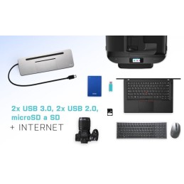 I-tec dokovací stanice USB-C Metal Ergonomic 4K 3x Display, Power Delivery 85W + univerzální nabíječka 100W (bundle)