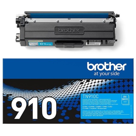 BROTHER toner TN-910C pro HL-L9310CDW/MFC-L9570CDW / 9.000 stran, / azurový