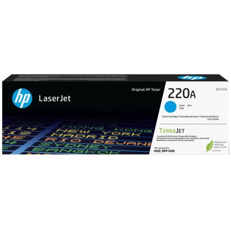 HP toner 220A - Azurový 1800str. (W2201A) - pro Color LaserJet Pro 4202de, 4202dn, 4202dw
