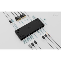 I-tec dokovací stanice Universal Dual 4K Display, Power Delivery 85W + i-tec USB-C nabíječka 100W