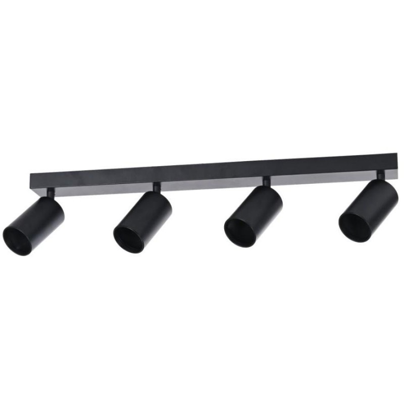 IMMAX PUNTO-4 stropní, nástěnné bodové svítidlo linear, 4 hlavy, černé, pro zdroj typu GU10