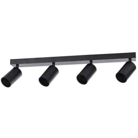 IMMAX PUNTO-4 stropní, nástěnné bodové svítidlo linear, 4 hlavy, černé, pro zdroj typu GU10