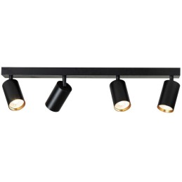 IMMAX PUNTO-4 stropní, nástěnné bodové svítidlo linear, 4 hlavy, černé, pro zdroj typu GU10