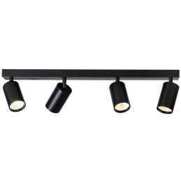 IMMAX PUNTO-4 stropní, nástěnné bodové svítidlo linear, 4 hlavy, černé, pro zdroj typu GU10