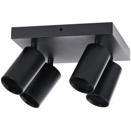 IMMAX PUNTO-4S stropní, nástěnné bodové svítidlo, čtverec, 4 hlavy, černé, pro zdroj typu GU10