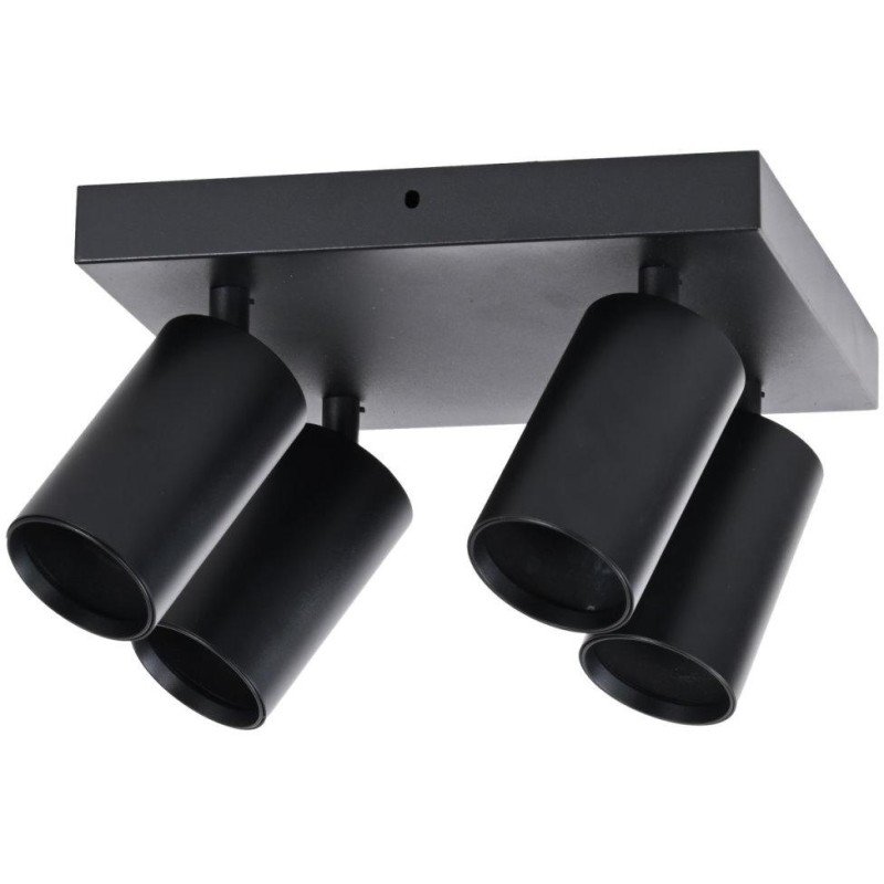 IMMAX PUNTO-4S stropní, nástěnné bodové svítidlo, čtverec, 4 hlavy, černé, pro zdroj typu GU10