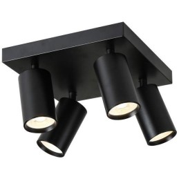 IMMAX PUNTO-4S stropní, nástěnné bodové svítidlo, čtverec, 4 hlavy, černé, pro zdroj typu GU10