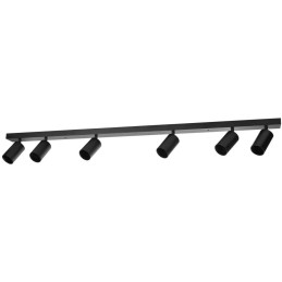 IMMAX PUNTO-6 stropní, nástěnné bodové svítidlo, linear, 6 hlav, černé, pro zdroj typu GU10