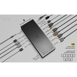 I-tec dokovací stanice Universal 5x 4K Display Docking Station, Power Delivery 100W