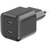 Swissten GAN 2x USB-C 20W Power Delivery Power Adapter Czarny