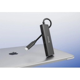 Swissten usb-c hub 4-in-1 (usb-c 100w, hdmi 4k, 2x usb-a) aluminium