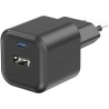Swissten power adapter 12w 1x usb-c + 1x usb-a black