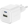 Swissten GAN Netzteil 1x USB-C 20W PD und 1x USB-A 18W QC weiß