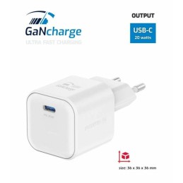 Swissten síťový adaptér gan 1x usb-c 20w power delivery bílý