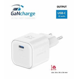 Swissten síťový adaptér gan 1x usb-c 20w power delivery bílý + datový kabel usb-c/lightning 1,2 m bílý