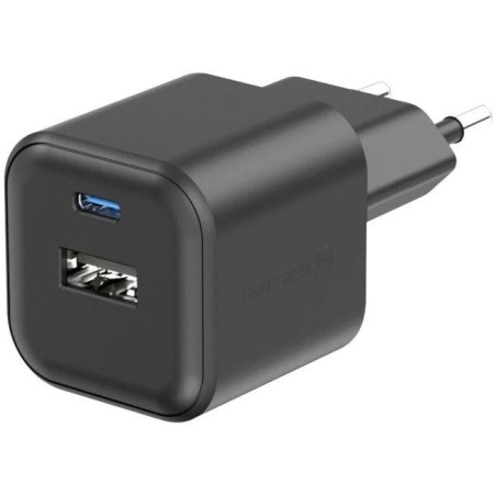 Swissten síťový adaptér gan 1x usb-c 35w pd + 1x usb-a 27w qc černý