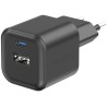 Swissten GAN Netzteil 1x USB-C 35W PD + 1x USB-A 27W QC Schwarz