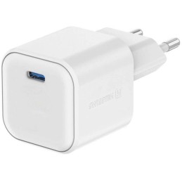 Swissten síťový adaptér gan 1x usb-c 35w power delivery bílý