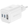 Swissten GAN Netzteil 2x USB-C 65W PD + 1x USB-A 18W QC Weiß