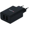 Swissten sieťový adaptér smart ic 2x usb 2,1a power čierny (eco balenie)