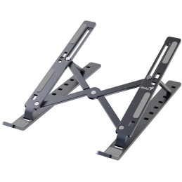GENIUS G-Stand M250 přenosný stojan na notebook, tablet a telefon, hliníkový, 7 pozic, skládací, kovově šedý