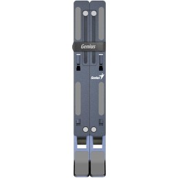 GENIUS G-Stand M250 přenosný stojan na notebook, tablet a telefon, hliníkový, 7 pozic, skládací, kovově šedý