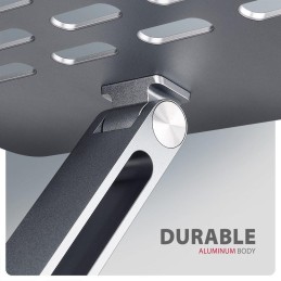 AXAGON hliníkový LQ stojan pro notebooky velikosti 10" - 16" / STND-LQ /  Nastavitelná výška/úhel