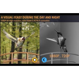 TRX Innotronik IEN-BC69B Bezpečnostní Chytré wi-fi solární ptačí krmítko s 2MP kamerou a li-ion bateriemi