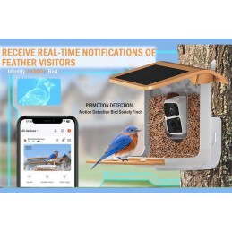 TRX Innotronik IEN-BC69B Bezpečnostní Chytré wi-fi solární ptačí krmítko s 2MP kamerou a li-ion bateriemi