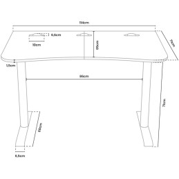 AROZZI herní stůl ARENA SMALL Pure Black/ černý/ šíře 114 cm