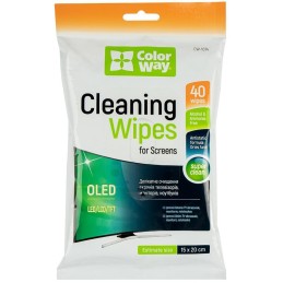 COLORWAY čistící utěrky/ na elektroniku a obrazovky/ 40ks