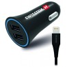 Swissten cl adapter 2.4a zasilanie 2x usb + kabel lightning